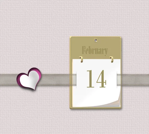 Calendario San Valentino14 febbraio. — Foto Stock