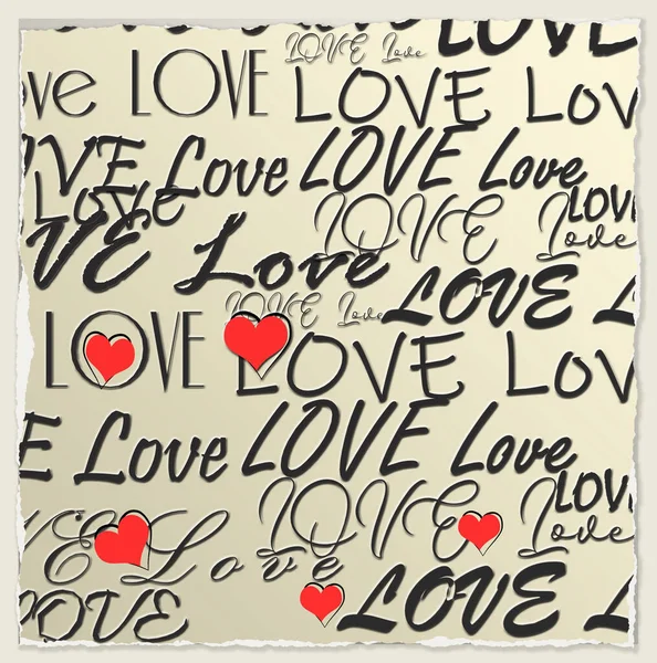 Cartolina d'amore con testo amore — Foto Stock