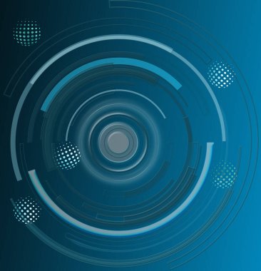 Arayüz teknolojisi, teknoloji soyut mavi tasarım. Görüntü