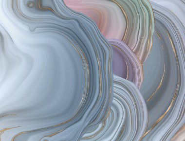 Güzel pastel, soyut mermer akik ve altın damarlar. Soyut mermer akik dokusu ve parlak altın kıvrımlı arka plan. Akışkan bilye etkisi. Görüntü