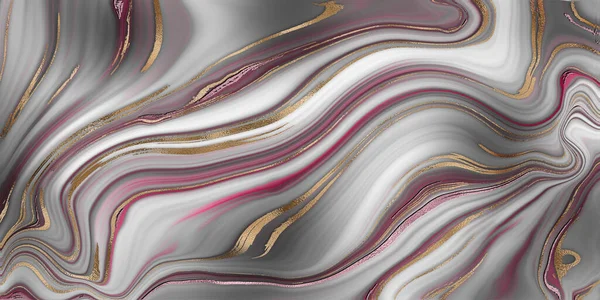 Affiche Fluide Agate Marbre Flux Coloré Moderne Onde Forme Liquide — Photo