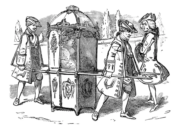 Lady Carried In a Sedan Chair — стоковое фото