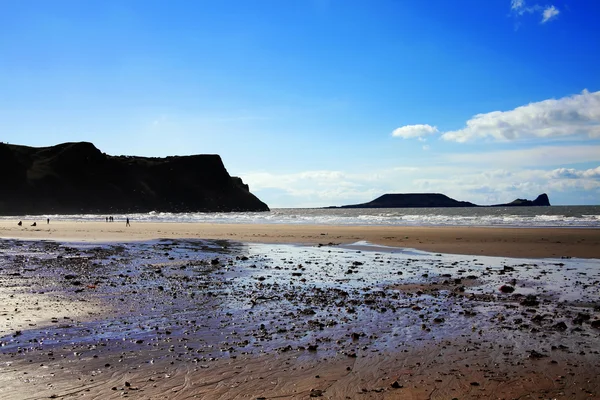 Worm's Head Rhossili Bay, Wales — стокове фото