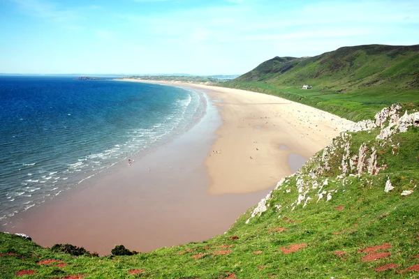 Rhossili Bay, Уельс — стокове фото