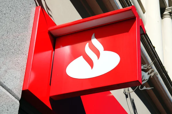 Santander banka Logo işareti — Stok fotoğraf