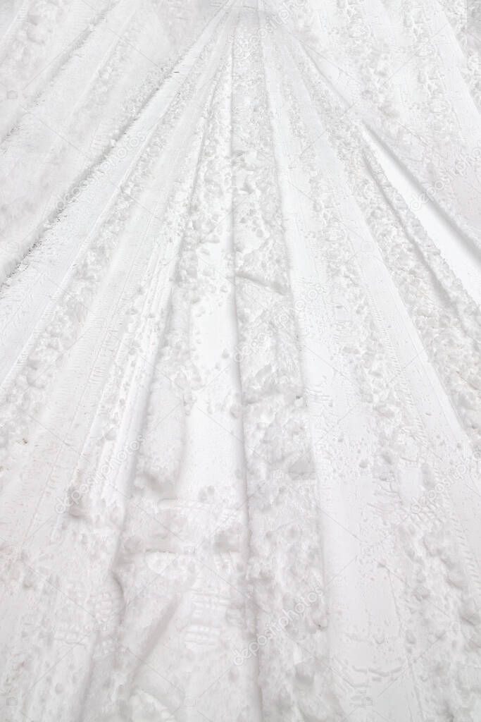 Snow texture background of  a white winter season Christmas snowfall in December, stock photo image