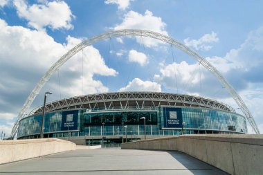 Londra, İngiltere, 29 Temmuz 2007: Wembley Park Middlesex, Wembley Park 'ta bulunan ve önemli futbol maçlarına ev sahipliği yapan ulusal spor stadyumu.