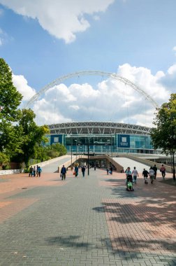 Londra, İngiltere, 29 Temmuz 2007: Wembley Park Middlesex, Wembley Park 'ta bulunan ve önemli futbol maçlarına ev sahipliği yapan ulusal spor stadyumu.