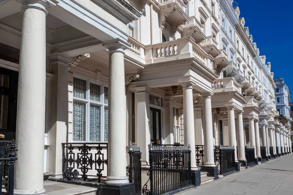 Naip Gürcü Londra Ngiltere Kensington Daki Evleri Apartmanları Terasa Çıkardı — Stok fotoğraf