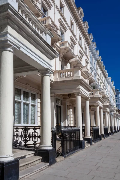 Regency Georgian Terraced Town House Homes Apartments Kensington London Αγγλία — Φωτογραφία Αρχείου