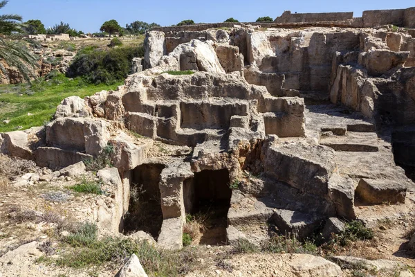 Tumbas Los Reyes Cerca Paphos Chipre Una Necrópolis Del Siglo —  Fotos de Stock