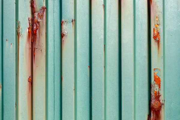 Fondo Textura Superficie Oxidada Acero Corrugado Galvanizado Con Pintura Oxidada — Foto de Stock