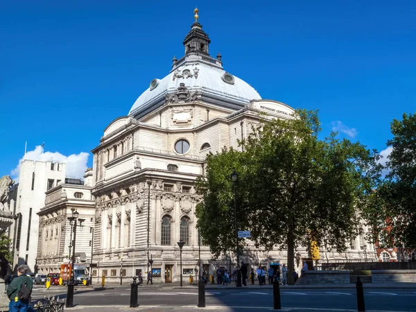 stock image London, UK, August 28, 2010 : Methodist Central Hall (Westminster Central Hall) completed in 1908 standing opposite Westminster Abbey and is a popular tourist travel destination landmark