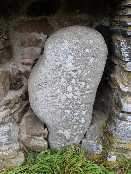 Medieval Cedo Christian Celtic 7Th 9Th Century Anel Cruz Pedra — Fotografia de Stock