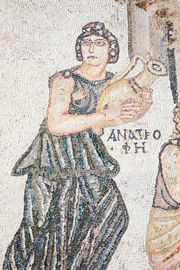 Roman mosaic of the first bath of Archilles
