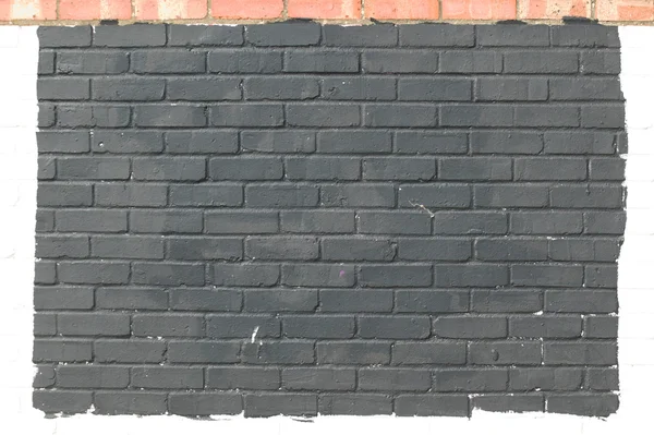 Mur en brique peint gris — Photo