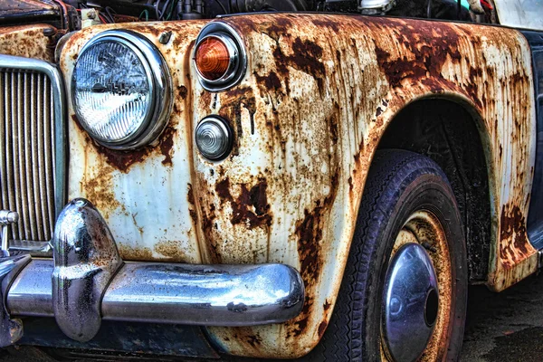 Velho Rusty Vintage Classic Car — Fotografia de Stock