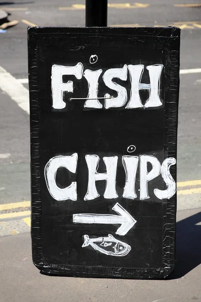 魚 & チップの記号 — ストック写真