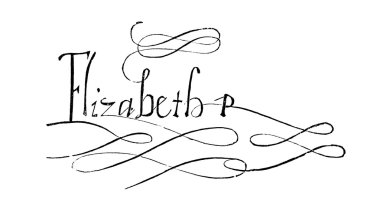 Elizabeth I signature clipart
