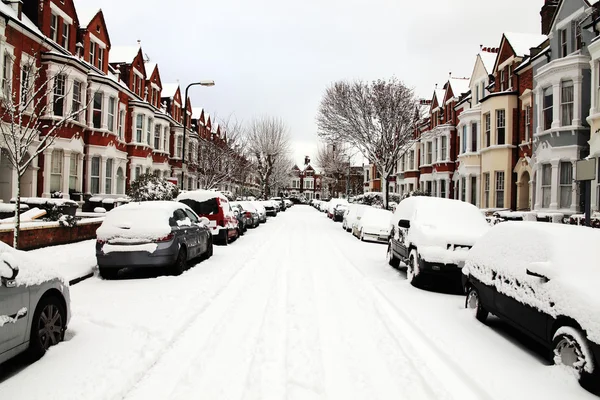 Winter snow street — Stock Photo, Image