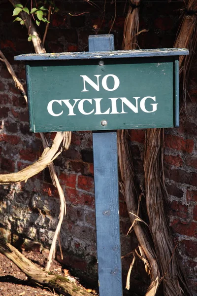 No Cycling Sign — Stock Photo, Image