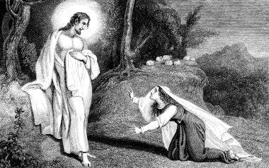 İsa Mesih için Mary Magdalene görünen