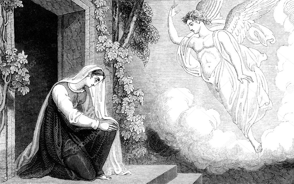 The annunciation to the Virgin Mary