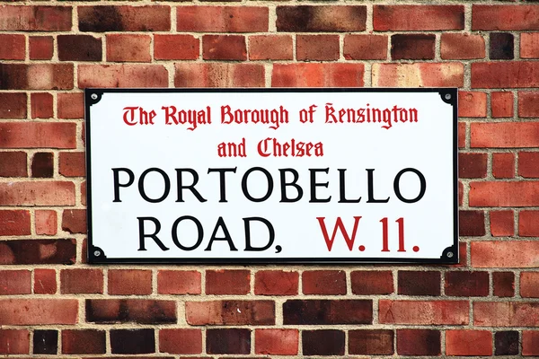 Portobello Road znamení — Stock fotografie