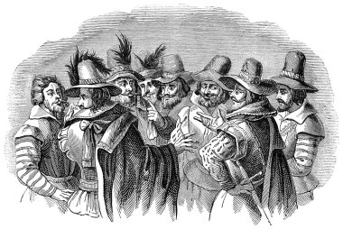 Guy Fawkes and his conspirators clipart