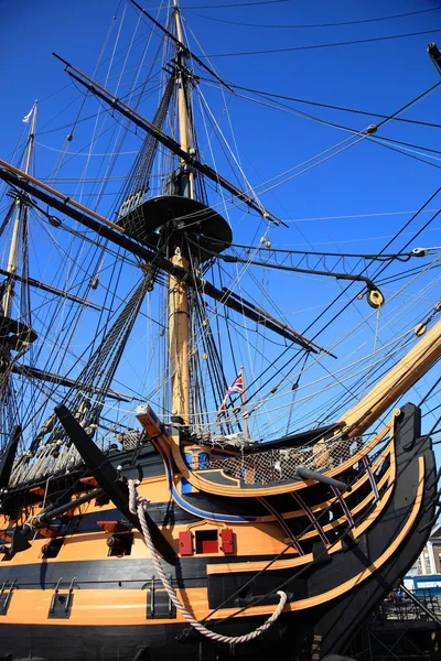 HMS Victory, o carro-chefe de Nelson — Fotografia de Stock