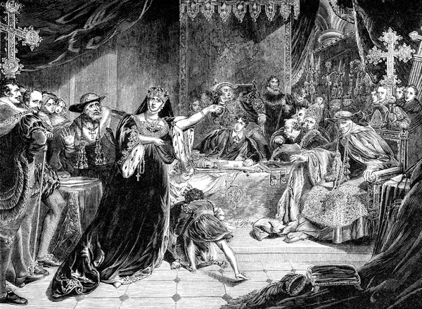 阿拉贡的凯瑟琳王后的审判 — 图库照片