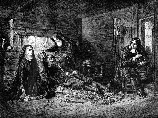 Milton zu Besuch bei Galilei im Gefängnis der Inquisition — Stockfoto