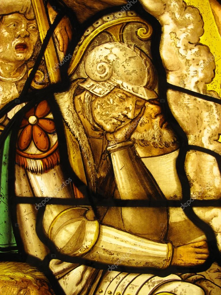 Roman Soldier Medieval Stained Glass Stock Photo Image By C Lenschanger 95591852