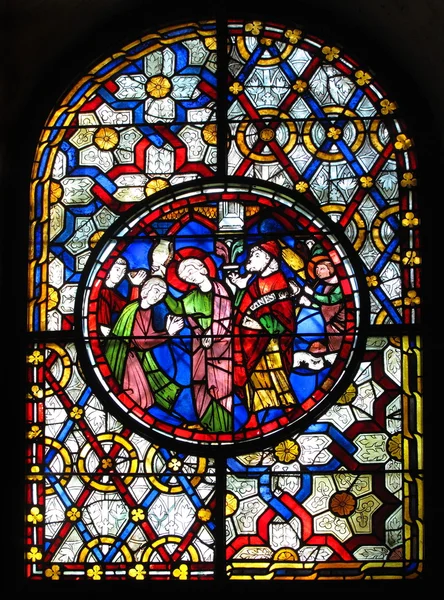 Målat glas fönster Canterbury Cathedral — Stockfoto