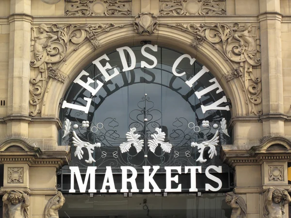 Mercados de ciudad de Leeds muestra — Foto de Stock