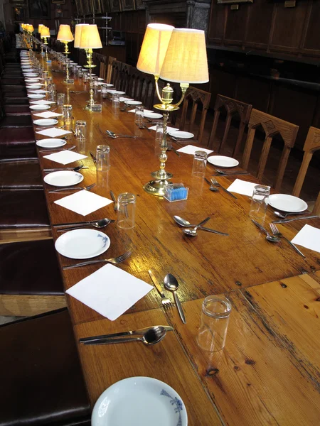 Dining Tables Christ Church College Oxford University — Stock Photo, Image