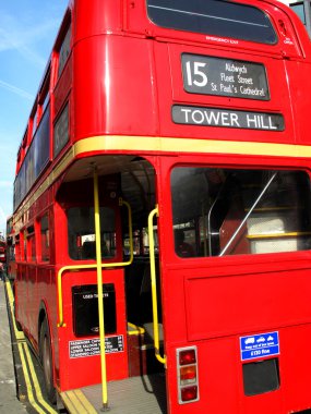 Londra'nın kırmızı Çift katlı otobüs