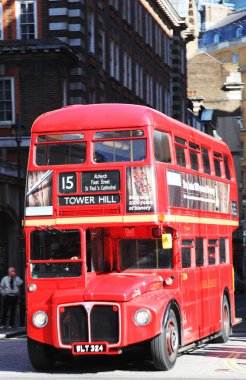 Kentsel Londra kırmızı Çift katlı otobüs