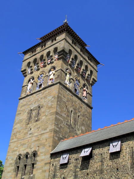 Saat Kulesi Cardiff Castle — Stok fotoğraf