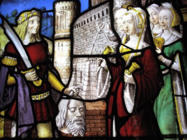 John The Baptist Head Stained Glass Window