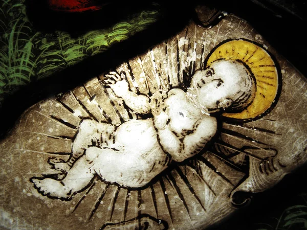 The Nativity stained glass — ストック写真