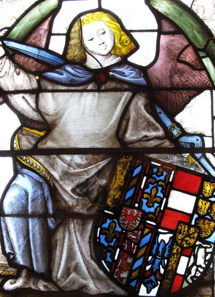 Armorial Medieval Stained Glass — Stockfoto
