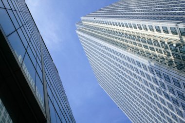 Modern glass skyscrapers clipart
