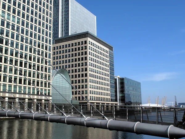 Ponte pedonale Canary Wharf — Foto Stock