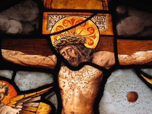 The Crucifixion Stained Glass Window — Stock Photo, Image