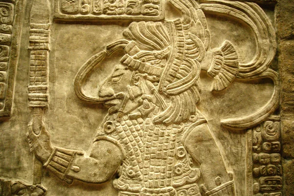 Maya Lintel Carving — Stockfoto