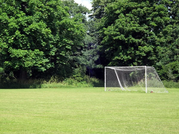 Football pitch goalpost — Stock Photo, Image