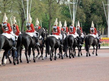 Preparing to change the guards at Buckingham Palace clipart