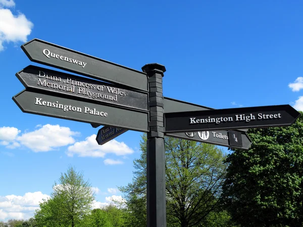 Kensington Palace Signpost — Stockfoto