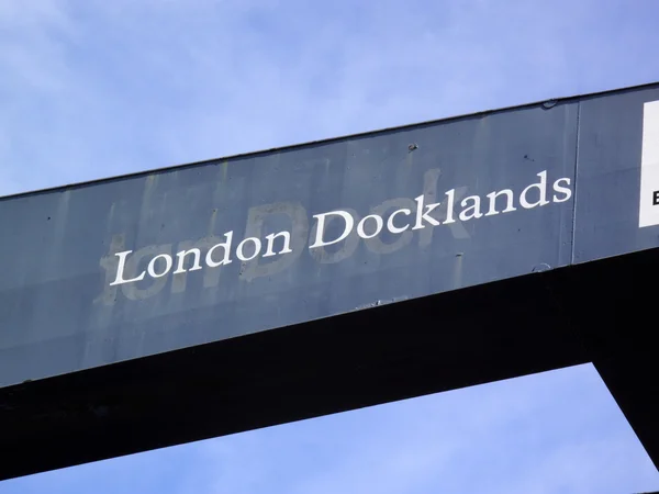 London Docklands Sign — Zdjęcie stockowe